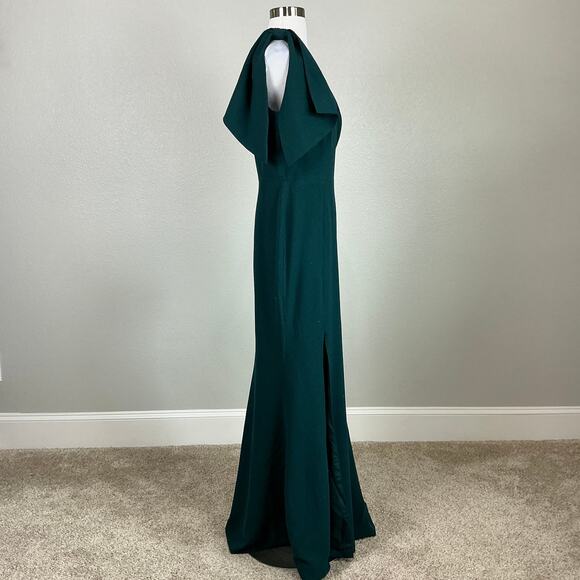 Dress the Population One Shoulder A-Line Evening Gown Green Size Medium Dress - Picture 4 of 12